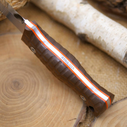 Classic: Frag Pattern, Brown Richlite & Orange G10