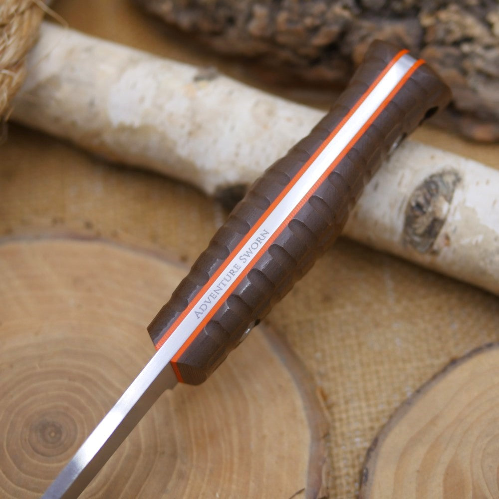 Classic: Frag Pattern, Brown Richlite & Orange G10