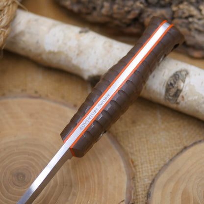 Classic: Frag Pattern, Brown Richlite & Orange G10