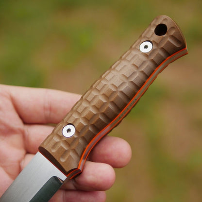 Classic: Frag Pattern, Brown Richlite & Orange G10