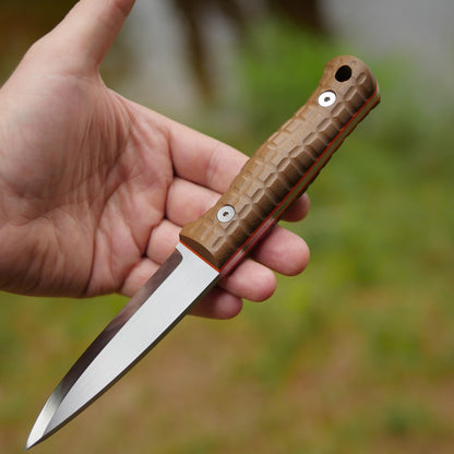 Classic: Frag Pattern, Brown Richlite & Orange G10