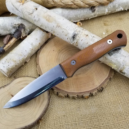 Classic: Natural Brown Over Green Canvas Micarta (r-series)