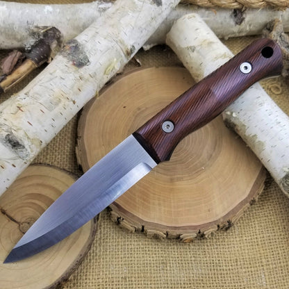 Classic: Desert Ironwood over Black Canvas Micarta (r-series)