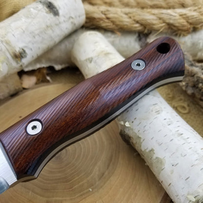 Classic: Desert Ironwood over Black Canvas Micarta (r-series)