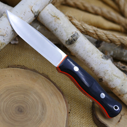 Explorer: 3V, Black Canvas Micarta & Orange G10