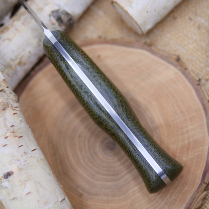 Mountaineer: CPM 3V, Green Canvas Micarta