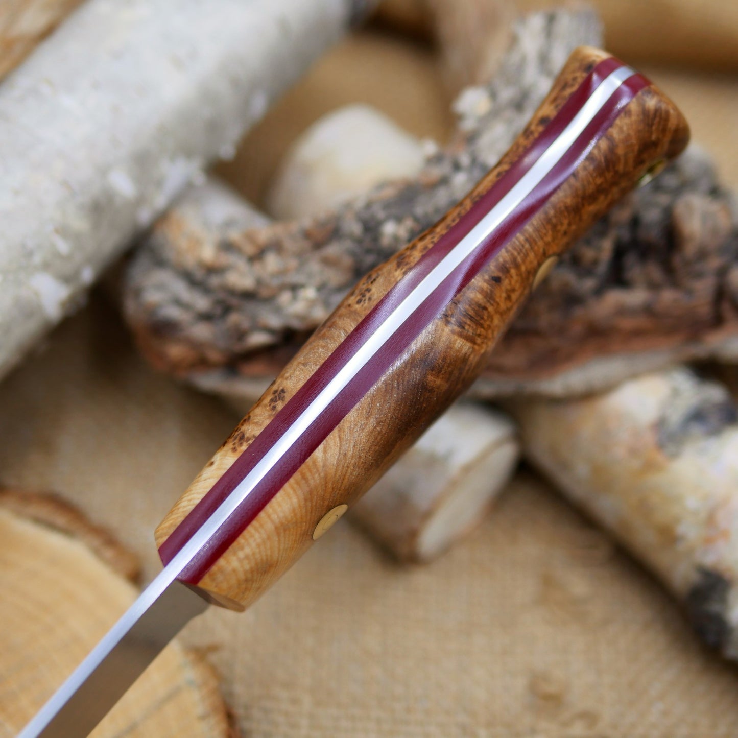 Mountaineer: Black Ash Burl & Red G10