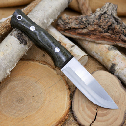 Huntsman S35VN: Green Canvas Micarta
