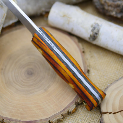 Classic: CPM 3V, Osage Orange, Green Canvas & Orange G10