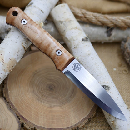 Classic: Stabilized Curly Maple & Red G10 (r-series)