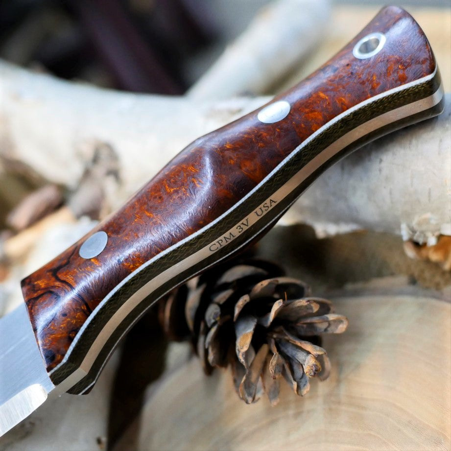 Tradesman: CPM 3V, Ironwood Burl & Double Liners