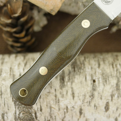 Mountaineer: Green Canvas, White G10 & Black