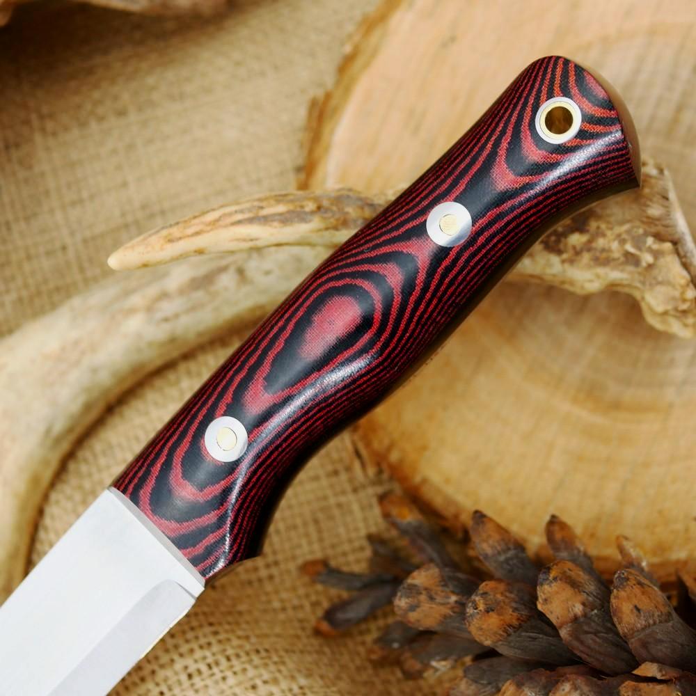 Classic: Red & Black Linen Micarta - Adventure Sworn Bushcraft Co.