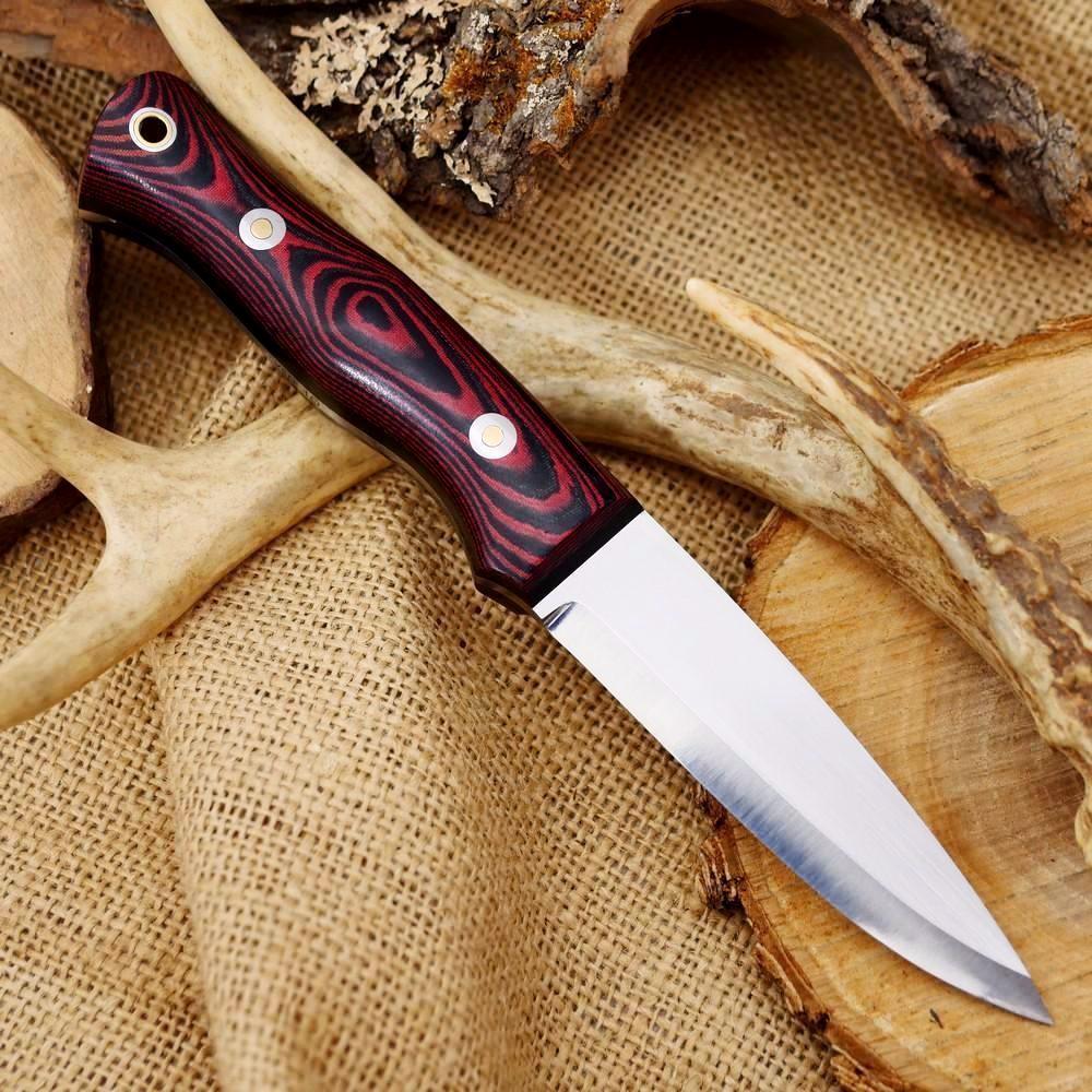 Classic: Red & Black Linen Micarta - Adventure Sworn Bushcraft Co.