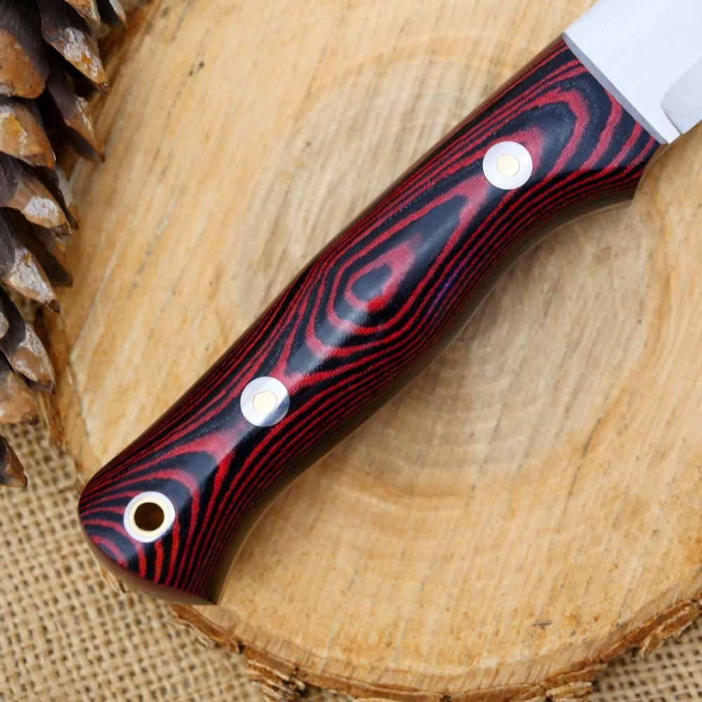 Classic: Red & Black Linen Micarta - Adventure Sworn Bushcraft Co.