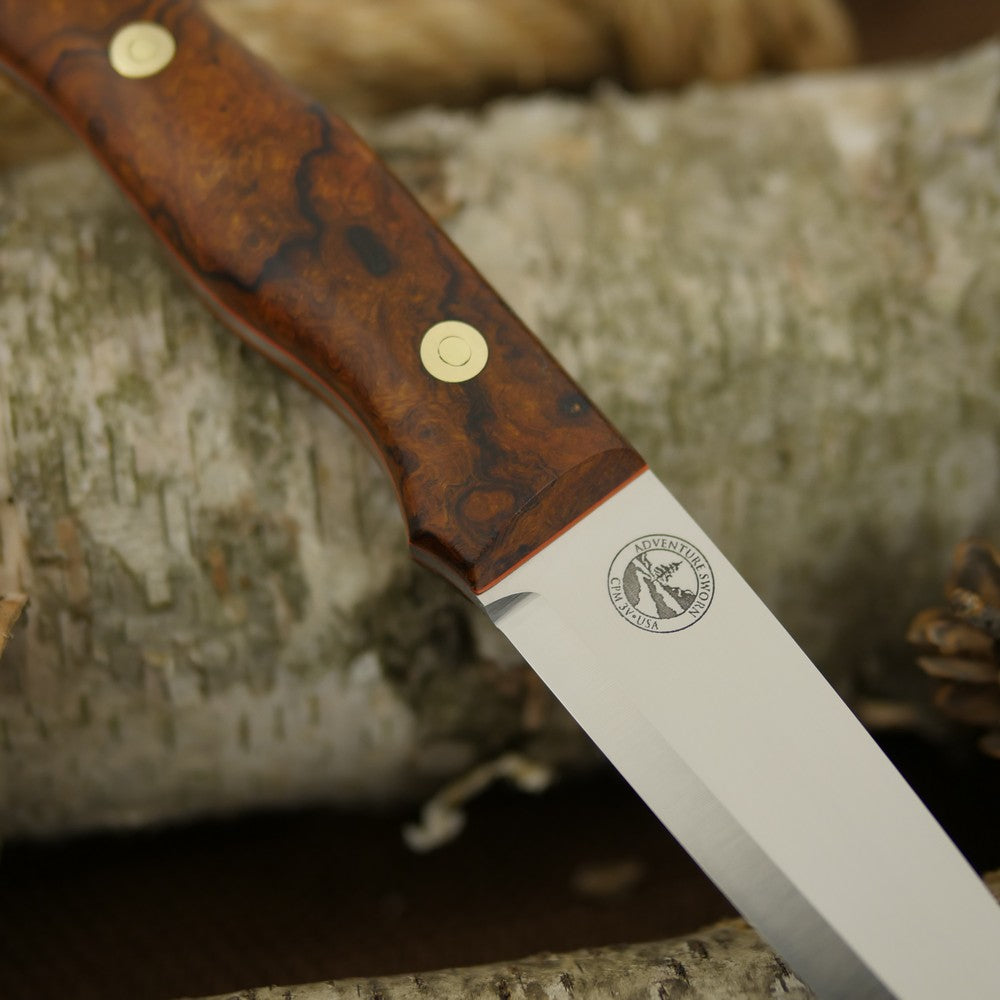 Mountaineer: Ironwood Burl & Orange G10