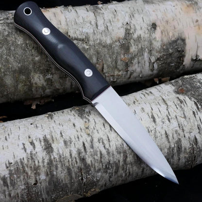 Mountaineer: Black Canvas, White & Red G10