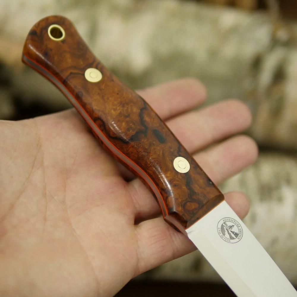 Mountaineer: Ironwood Burl & Orange G10