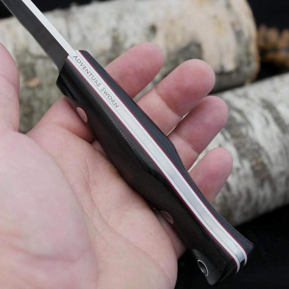 Mountaineer: Black Canvas, White & Red G10