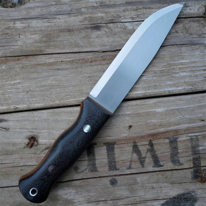 Explorer 5.5" Prototype: Gray Terotuf & Natural Canvas Micarta