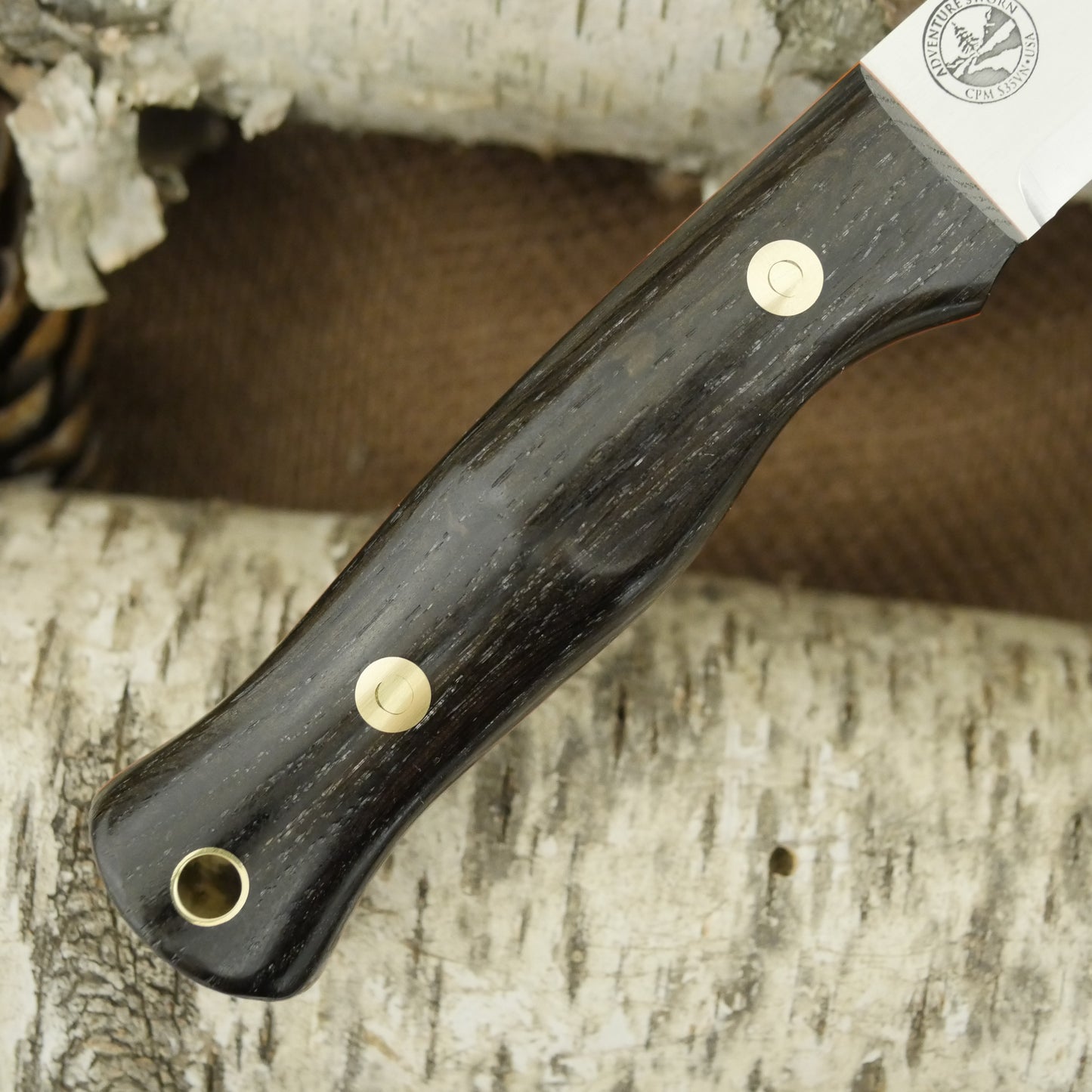 Mountaineer: Ancient Bog Oak & Hunter Orange G10
