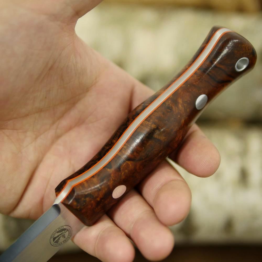 Mountaineer: Ironwood Burl & Orange G10