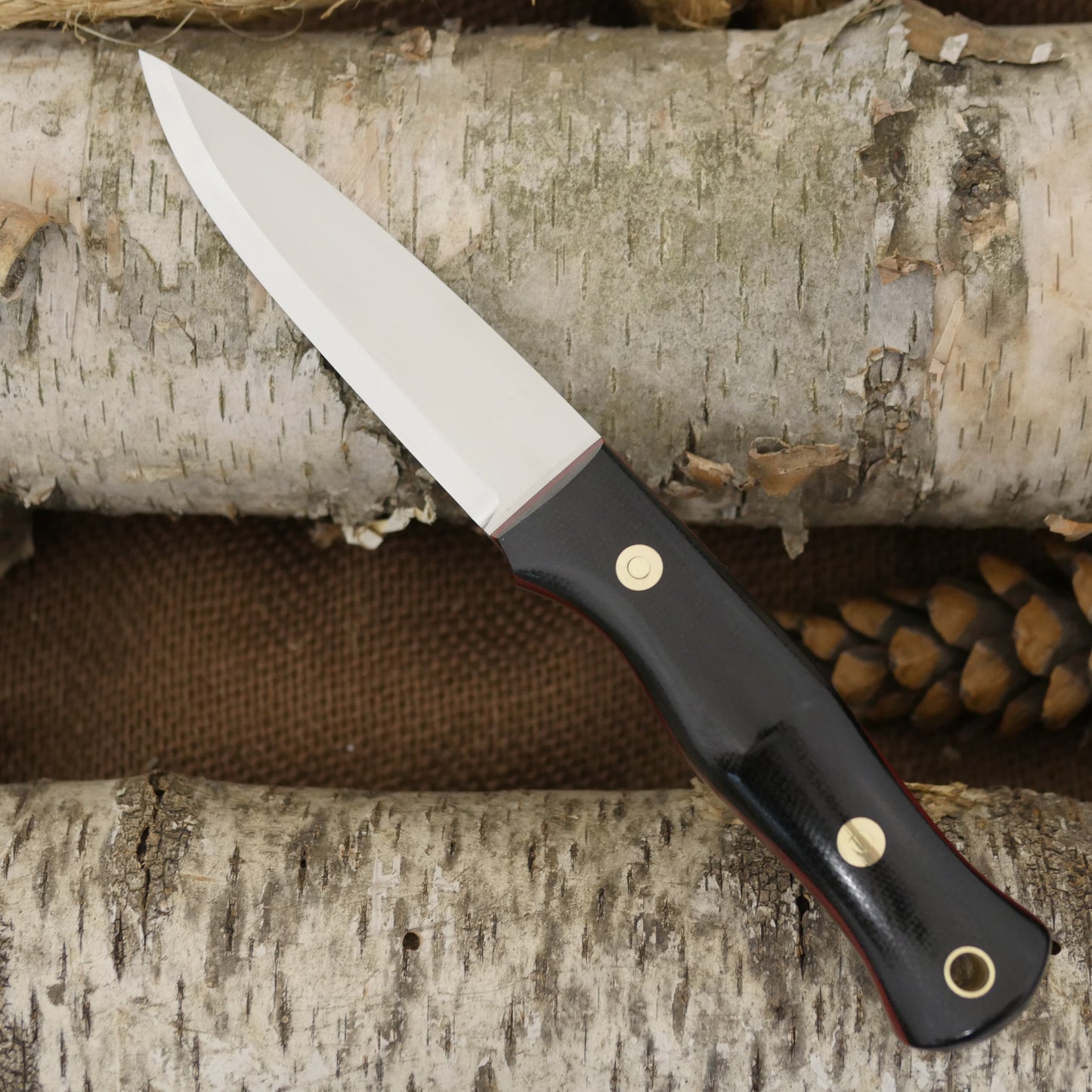 Mountaineer: Black Canvas & Red Linen