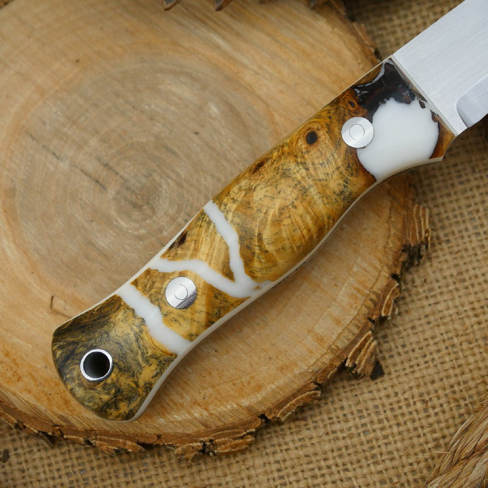 Mountaineer: Buckeye Burl Shockwood & White Linen