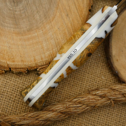 Mountaineer: Buckeye Burl Shockwood & White Linen