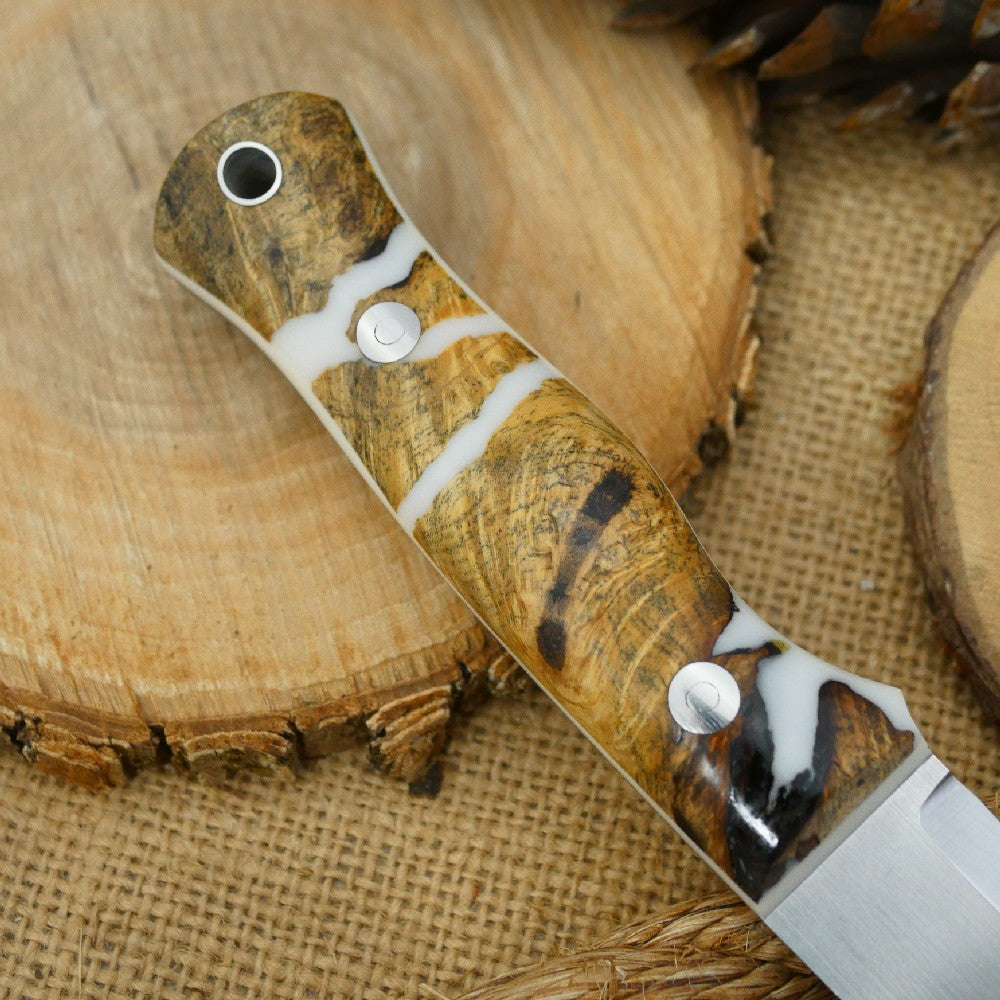Mountaineer: Buckeye Burl Shockwood & White Linen