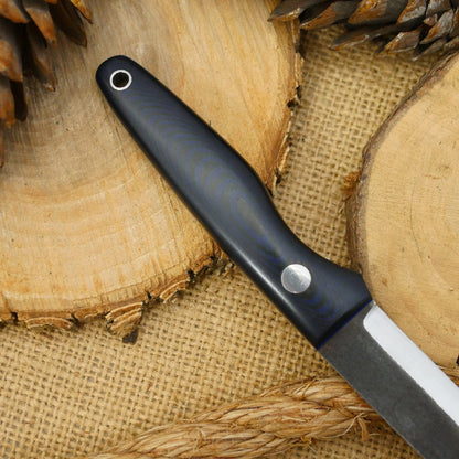 Hiker: CPM 3V Blue & Black Richlite - Adventure Sworn Bushcraft Co.