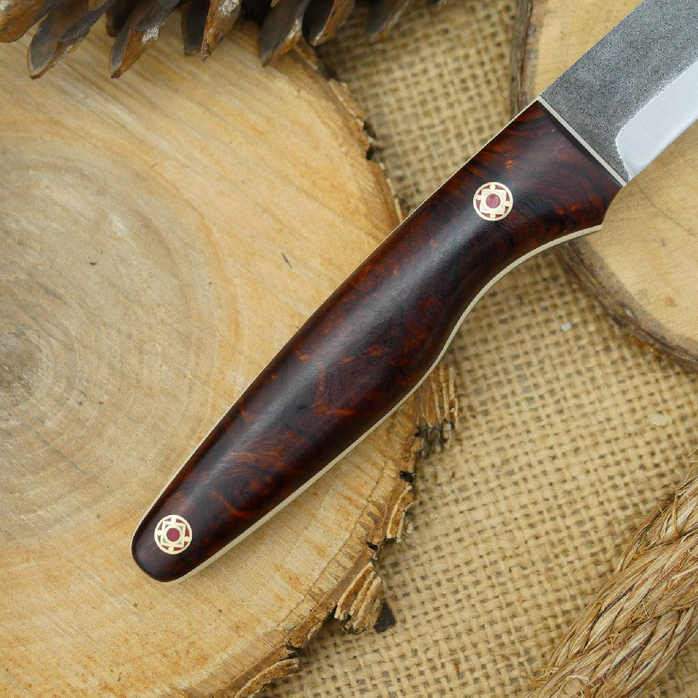 Hiker: CPM 3V Ironwood Burl & Ivory G10 - Adventure Sworn Bushcraft Co.