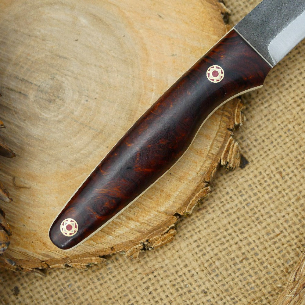 Hiker: CPM 3V Ironwood Burl & Ivory G10 - Adventure Sworn Bushcraft Co.