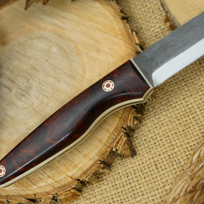 Hiker: CPM 3V Ironwood Burl & Ivory G10 - Adventure Sworn Bushcraft Co.