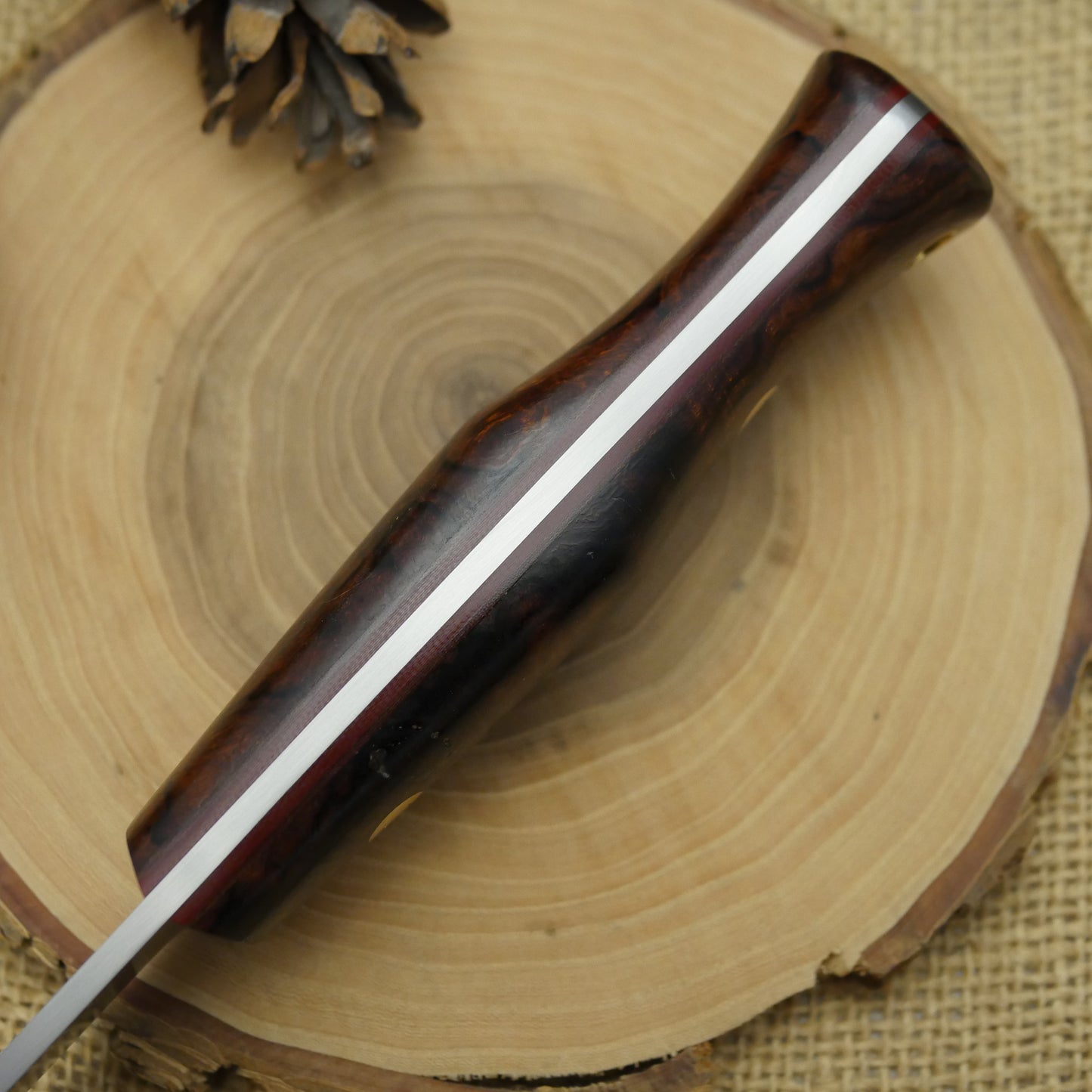 Mountaineer 2ND: Ironwood Burl & Red linen
