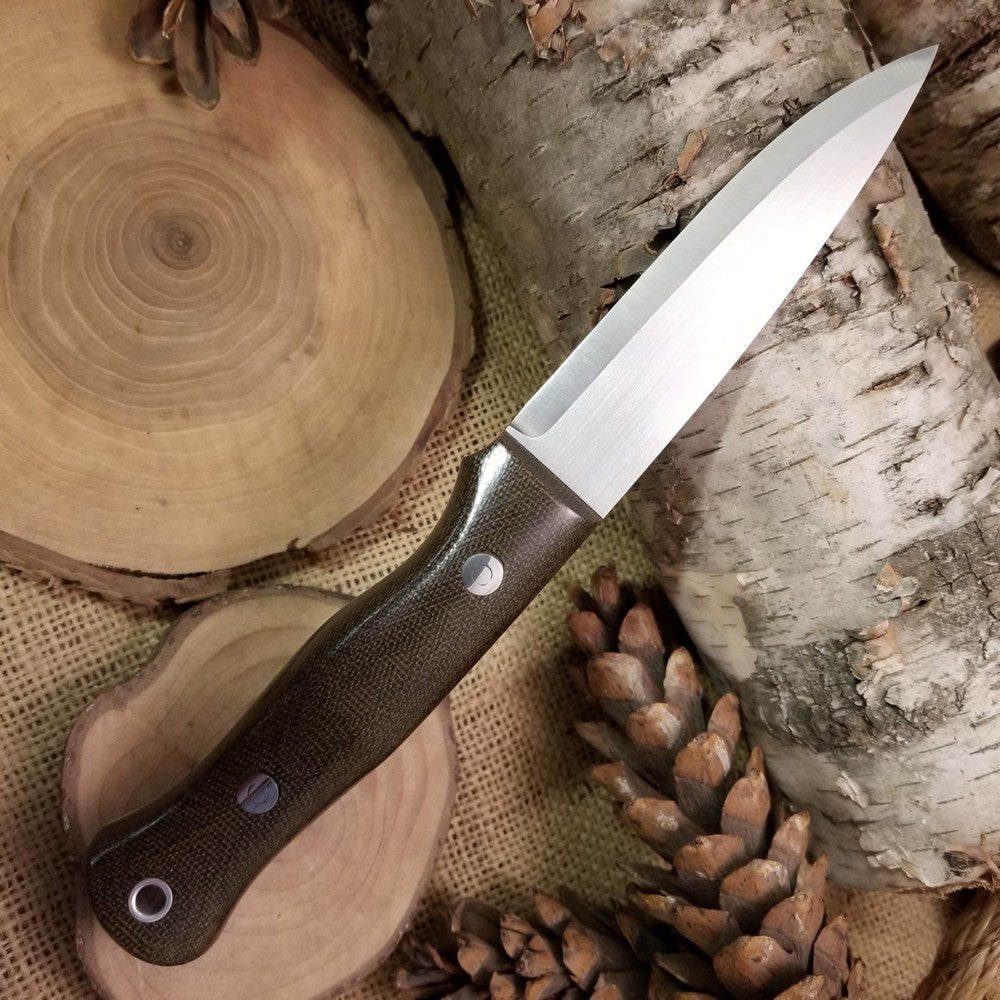 Mountaineer 2nd: Green Canvas Micarta
