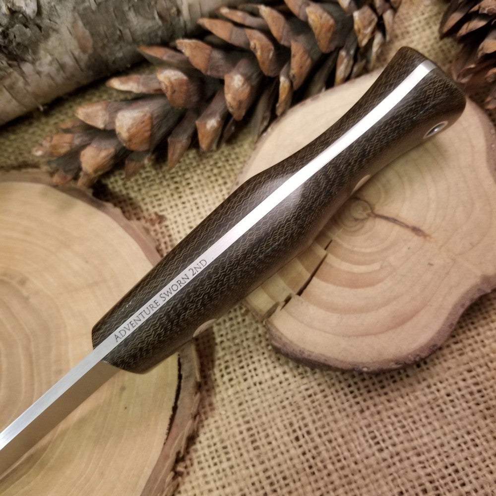 Mountaineer 2nd: Green Canvas Micarta