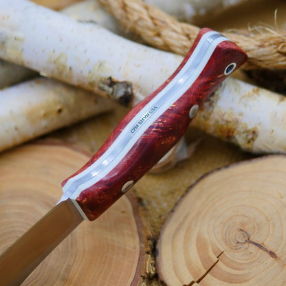 Guide: Red Box Elder Burl & White G10