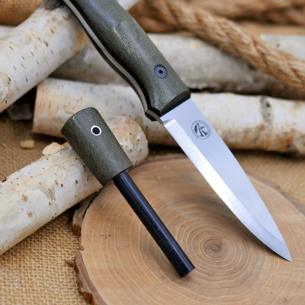Classic (R): Green Canvas Micarta, Choose Your Liners