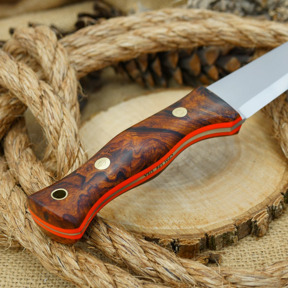 Tradesman: Ironwood Burl & Orange G10