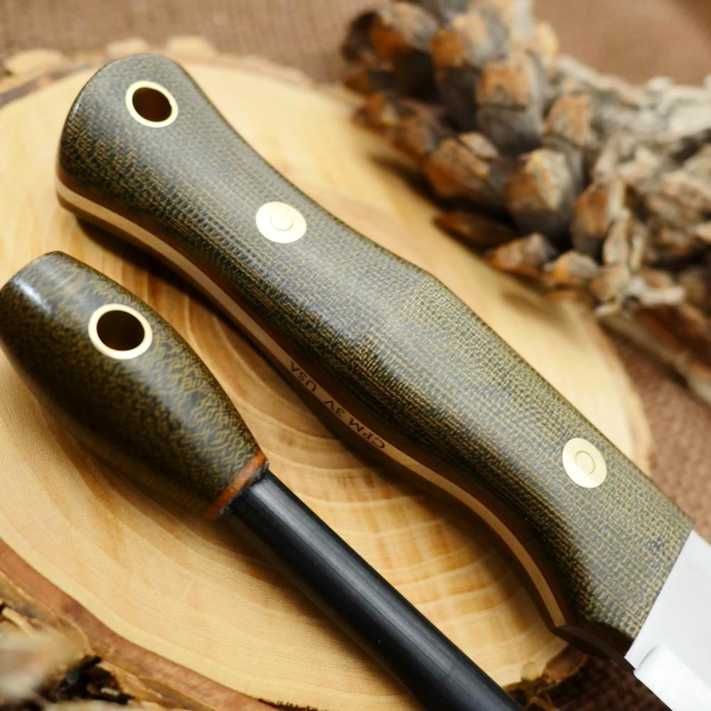 Explorer: Green Canvas & Brown Linen - Adventure Sworn Bushcraft Co.