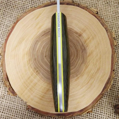 Woodsman: Green Canvas & Yellow G10 & Matching Firesteel