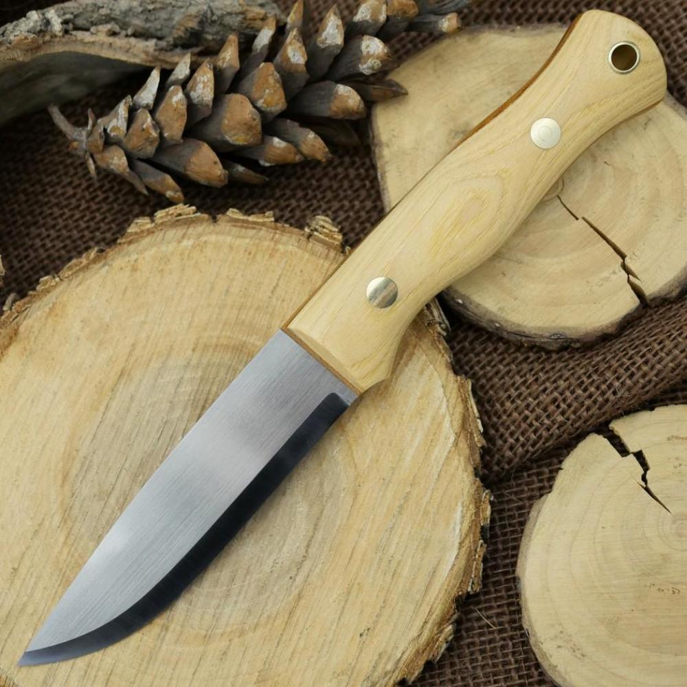 CPM 3V Explorer: Hickory, Natural Canvas & Matching Firesteel - Adventure Sworn Bushcraft Co.