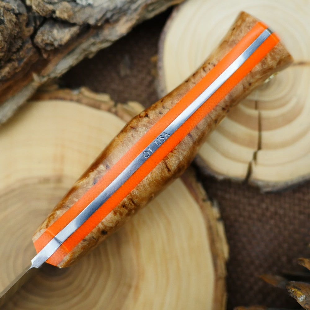 Classic: Karelian Birch & Hunter Orange G10 - Adventure Sworn Bushcraft Co.