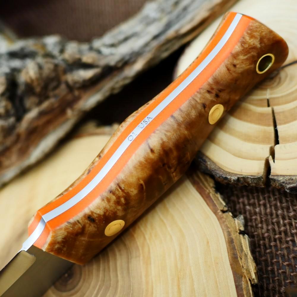 Classic: Karelian Birch & Hunter Orange G10 - Adventure Sworn Bushcraft Co.