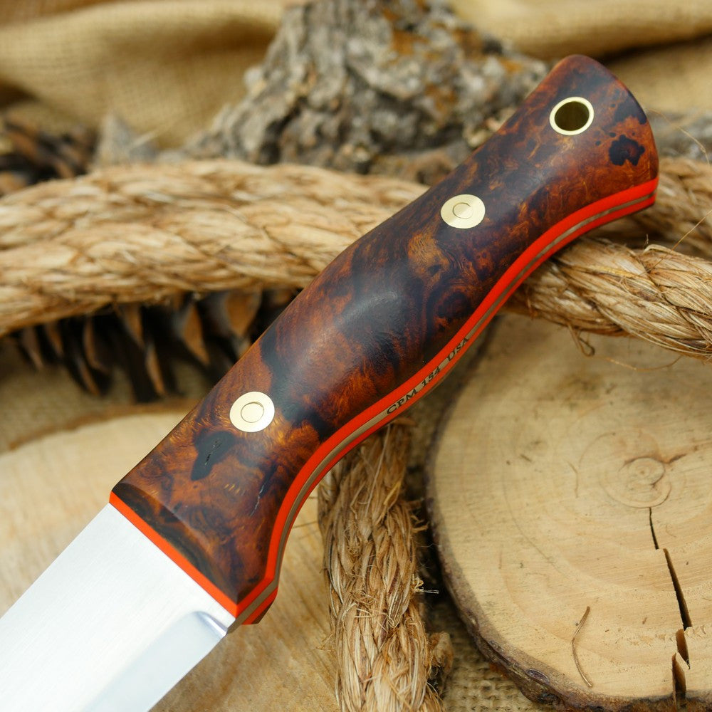 Tradesman: Ironwood Burl & Orange G10