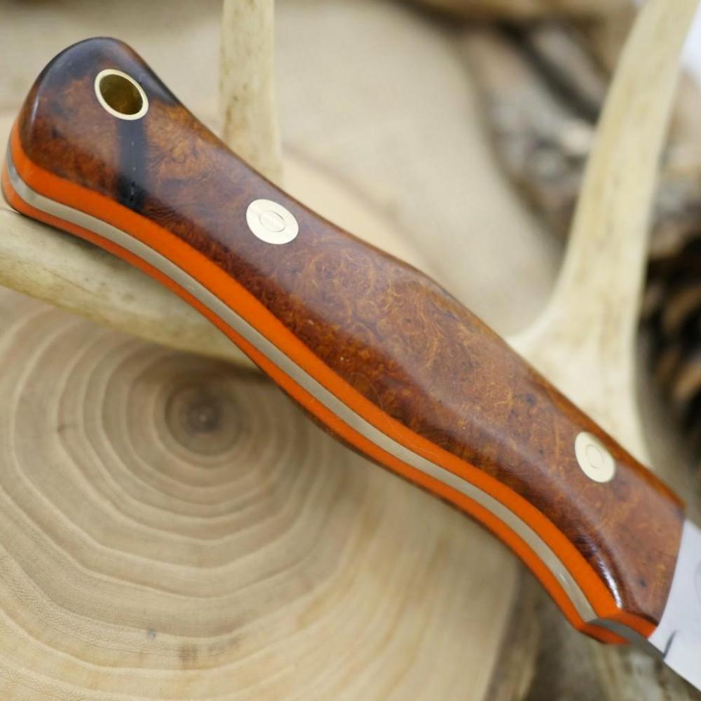 Mountaineer: Ironwood Burl & Orange G10