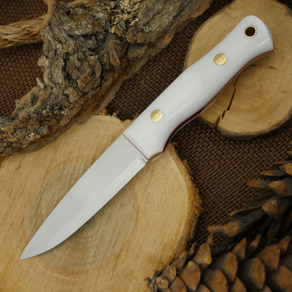 Classic: White Corian & Red - Adventure Sworn Bushcraft Co.
