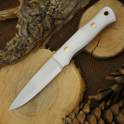 Classic: White Corian & Red - Adventure Sworn Bushcraft Co.
