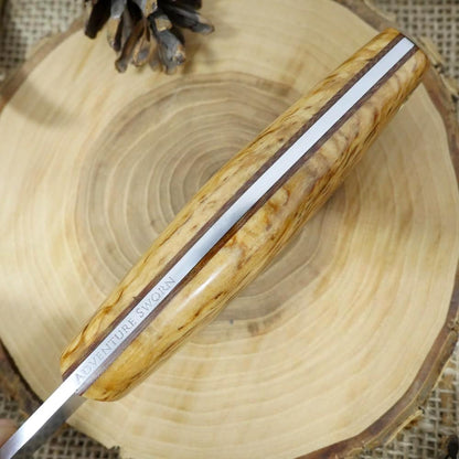 Woodsman: Karelian Birch & Brown Linen